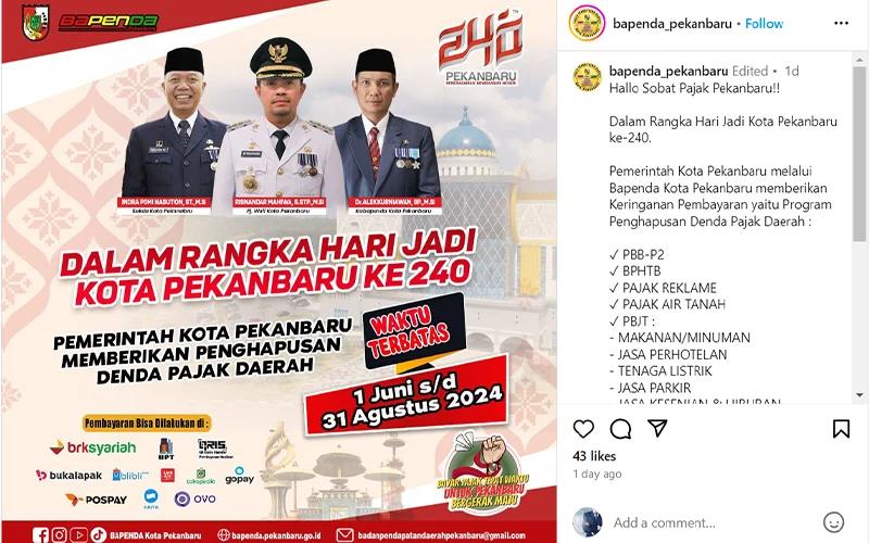 HUT ke-240, Pemkot Kembali Hadirkan Pemutihan Denda Pajak Daerah