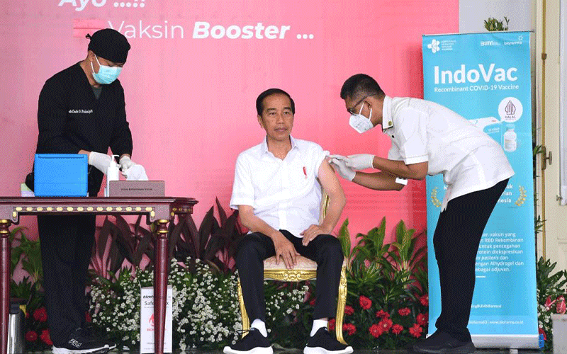 Jokowi Disuntik Booster Kedua Pakai Vaksin Covid Produk Dalam Negeri