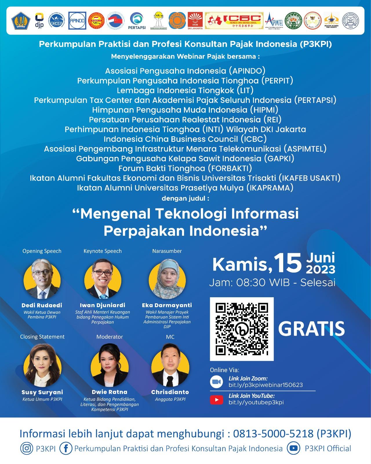 P3KPI Bakal Gelar Webinar Teknologi Informasi Perpajakan Indonesia