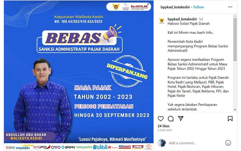 Pemkot Perpanjang Pemutihan Berbagai Jenis Pajak Daerah