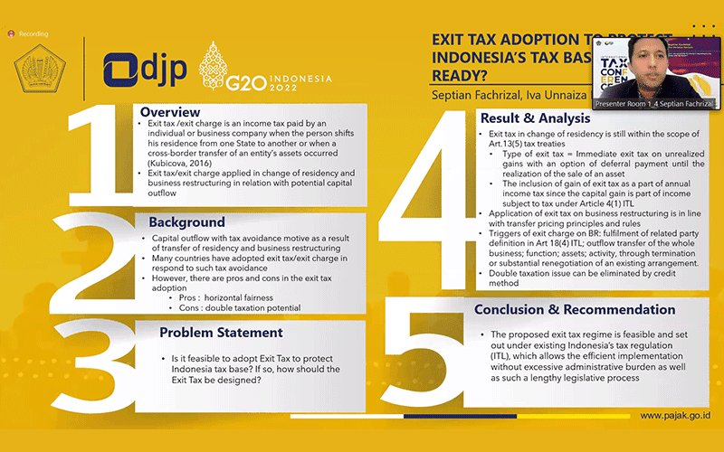 Penerapan Exit Tax Bisa Menahan Gerusan Basis Pajak, Ini Analisisnya