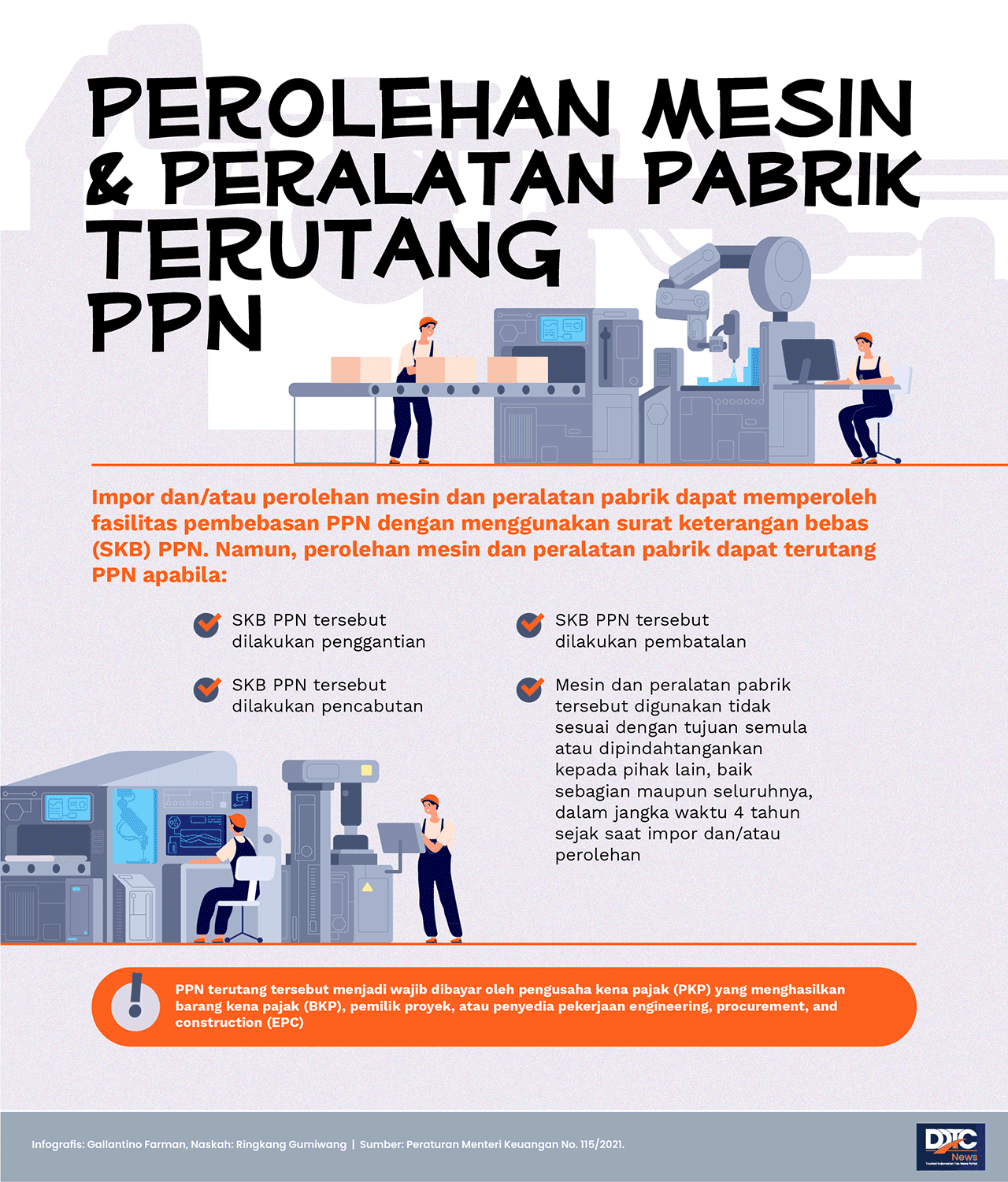 Penyebab Perolehan Mesin dan Peralatan Pabrik Menjadi Terutang PPN