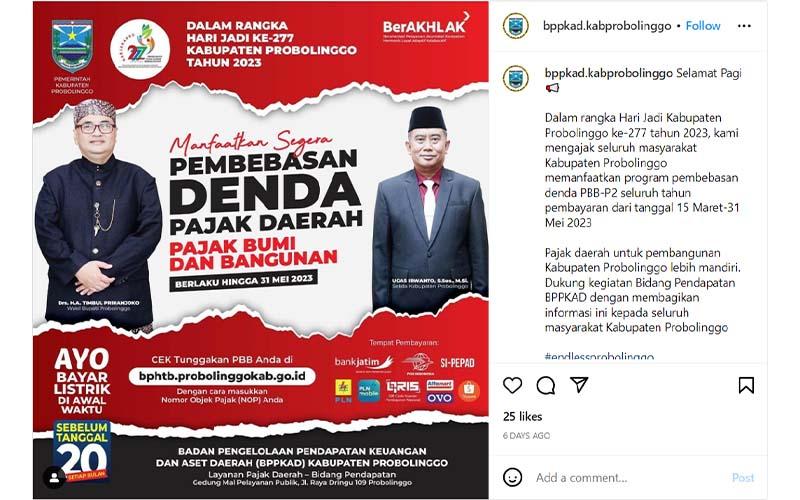 Rayakan HUT ke-277, Pemda Adakan Pemutihan Pajak Bumi dan Bangunan