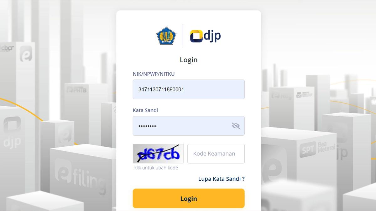 Solusi Gagal Login DJP Online dengan Kode Eror ‘Password Tidak Sesuai’