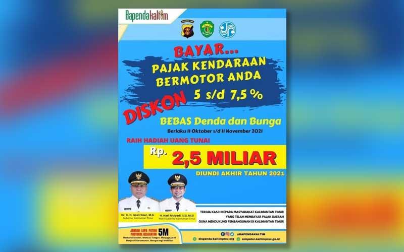 Wah, Pemprov Adakan Pemutihan Pajak dan Undian Berhadiah Rp2,5 Miliar