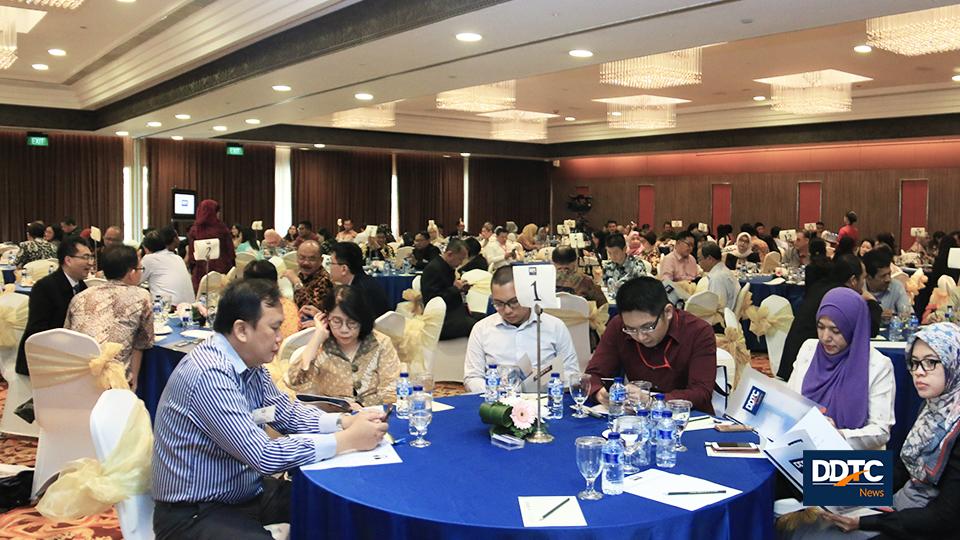 Suasana grand seminar DDTC di Hotel Borobudur, Jakarta, Selasa (6/2).