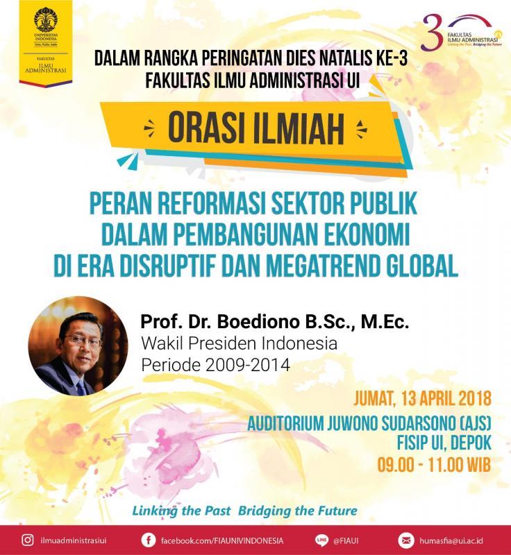 Dies Natalis Ke-3, Kampus FIA UI Gelar Orasi Ilmiah