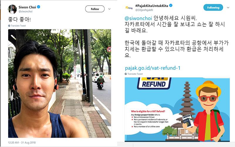 Ditjen Pajak Mention Siwon 'Suju' di Twitter, Mengapa?