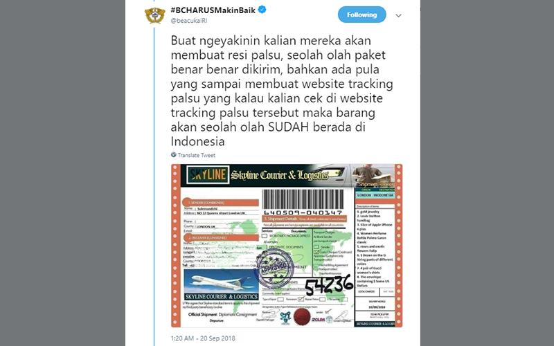 Waspada, Ini 3 Modus Penipuan Versi Ditjen Bea Cukai 