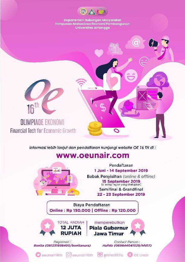 Unair Gelar Olimpiade Ekonomi 2019 Bertajuk Fintech