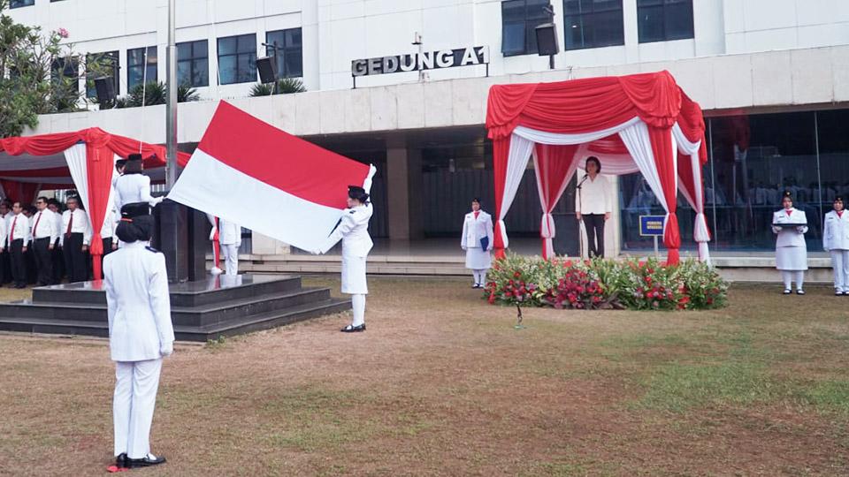 Pengibaran Bendera Merah Putih. (foto: DJP)