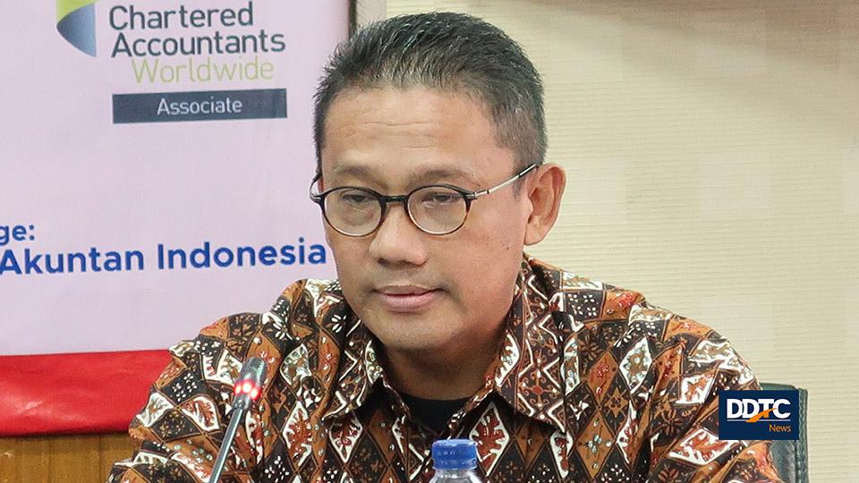 Vice President of Tax Tokopedia Sundfitris Sitompul menjadi salah satu narasumber dalam diskusi "Aspek Perpajakan Atas Transaksi Ekonomi Digital", Kamis (29/8/2019).