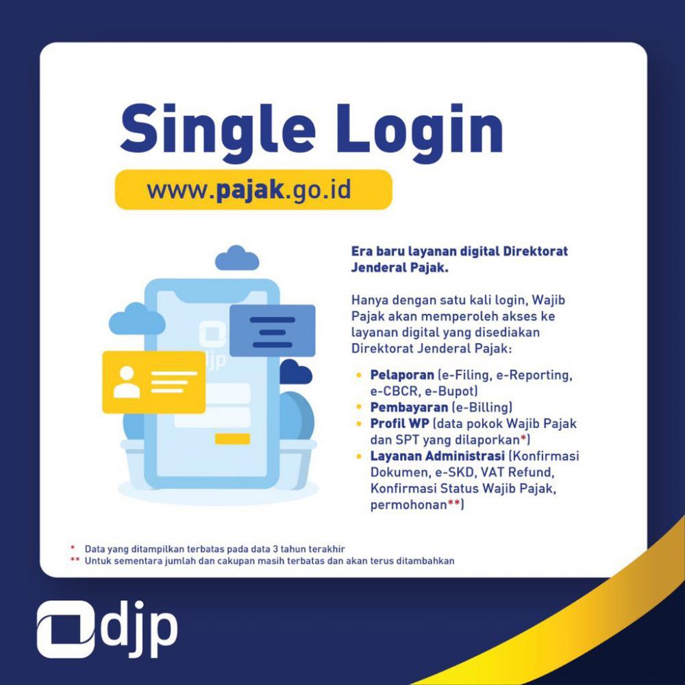 Terbaru! Ditjen Pajak Luncurkan Single Login, Apa Itu?