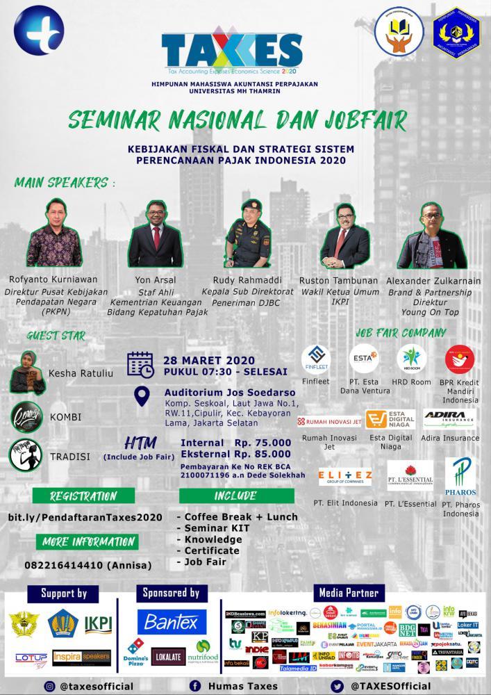 Yuk Daftar! Universitas MH Thamrin Gelar Seminar Pajak dan Job Fair 