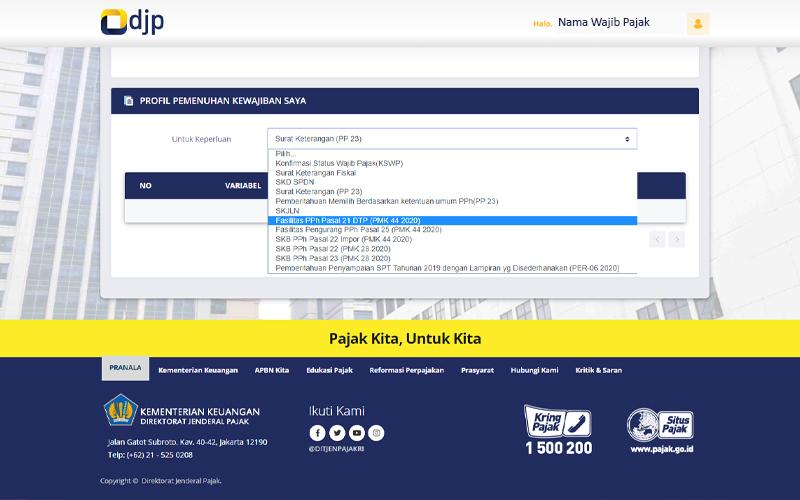 Mulai Hari Ini! Minta SK UMKM & Insentif PMK 44/2020 di DJP Online