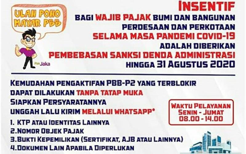 Buat Warga Kab. Tangerang! Ada Pemutihan Pajak PBB Hingga 31 Agustus 