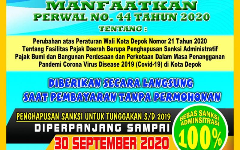 Buat Warga Depok! Pemutihan Pajak PBB Diperpanjang Jadi 30 September 