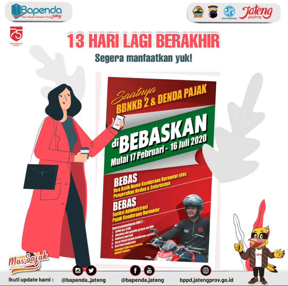 Awas, Pemutihan Pajak Berakhir 10 Hari Lagi