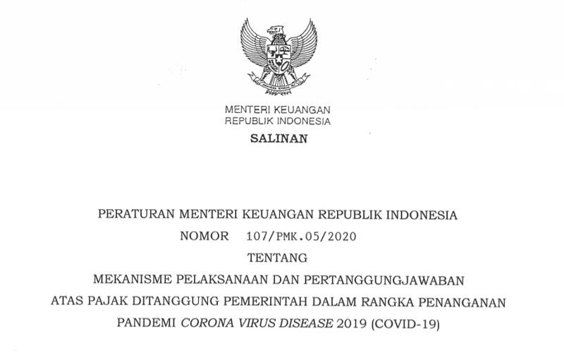 Sri Mulyani Rilis PMK Pertanggungjawaban Pajak DTP