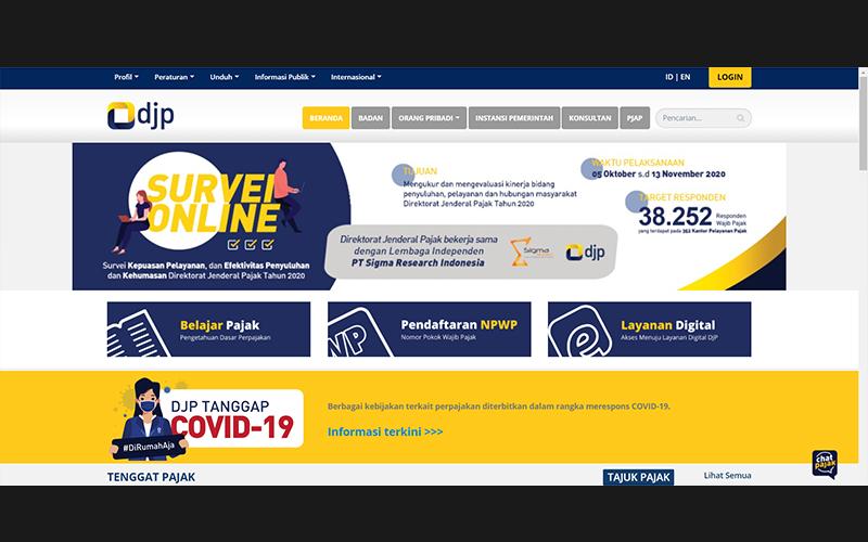 Dirjen Pajak Rilis Aturan Baru Soal Tata Kelola Situs Web DJP