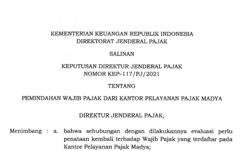 Lebih dari 5.000 Wajib Pajak Dipindahkan dari KPP Madya ke KPP Pratama