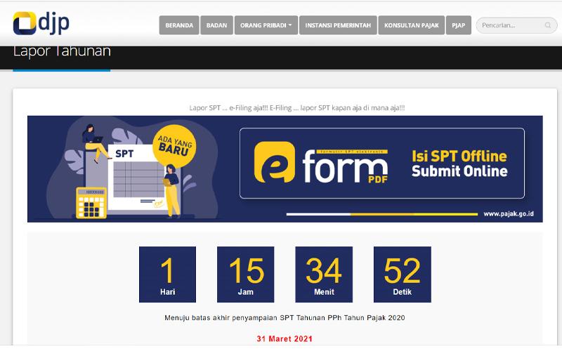 Deadline WP OP Besok! 96% Lapor SPT Lewat e-Filing, Anda Pakai Apa?