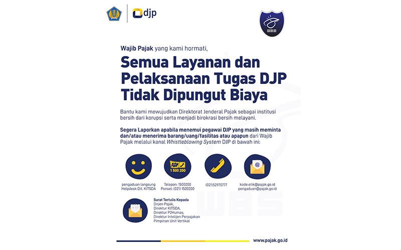 DJP Tegaskan Seluruh Layanan Pajak Diberikan Gratis