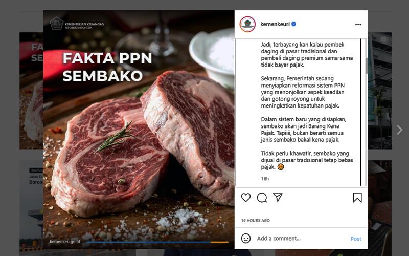 Kemenkeu Sebut Sembako Bakal Jadi Barang Kena Pajak, tapi …