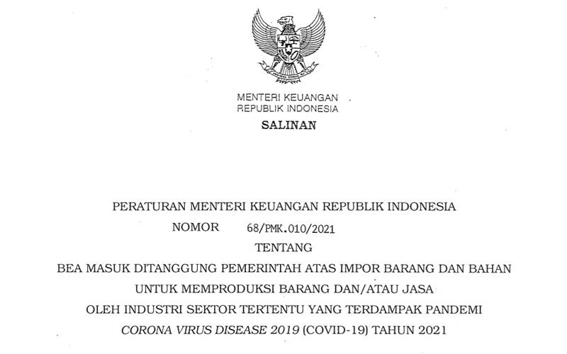 Pemerintah Beri Fasilitas Bea Masuk DTP untuk 42 Sektor Industri