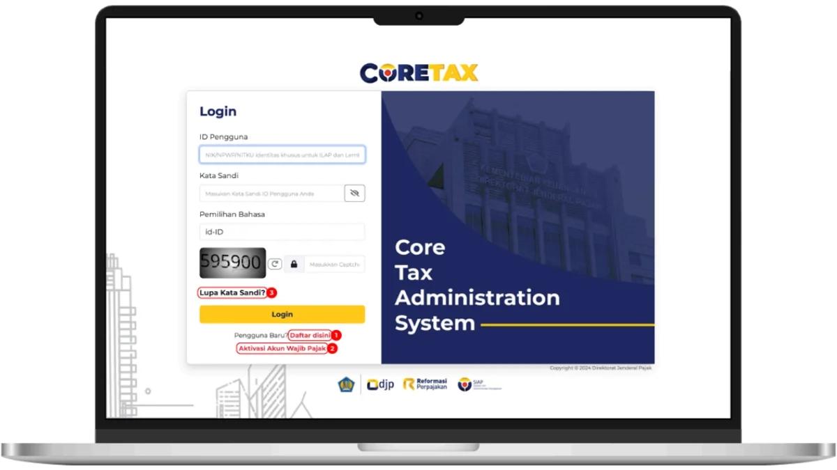 Akses Aplikasi Coretax, Wajib Pajak Perlu Ganti Password Dahulu