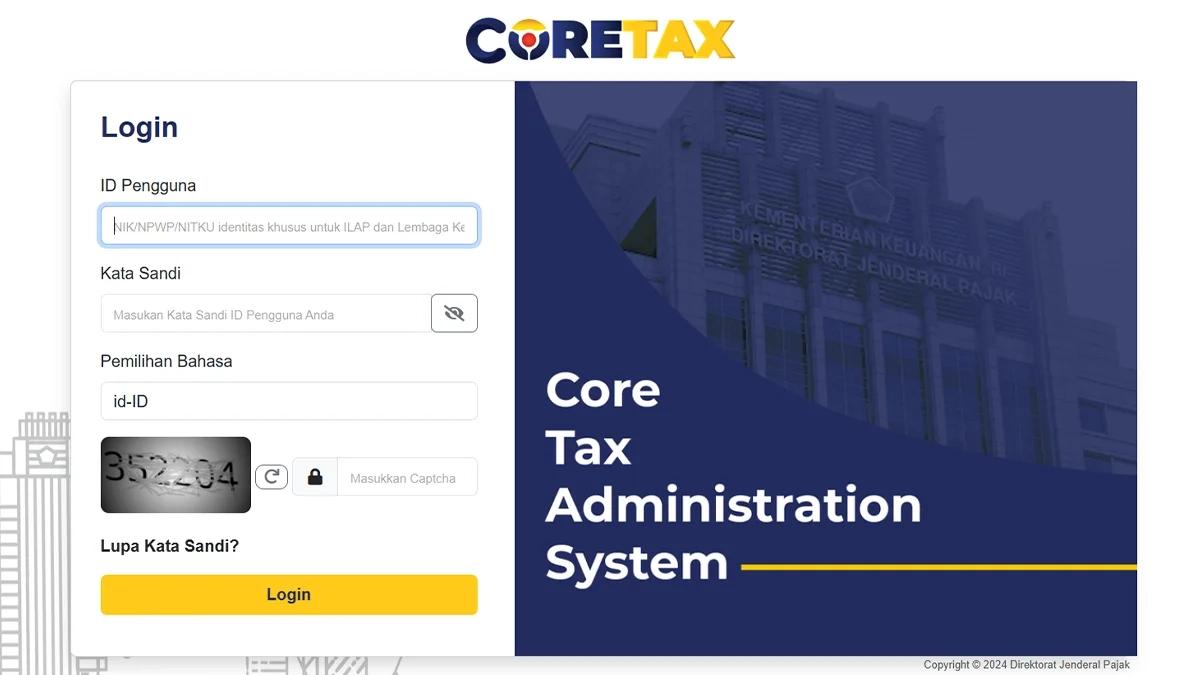 WP Bisa Akses Aplikasi Coretax Mulai Hari Ini, Fiturnya Masih Terbatas